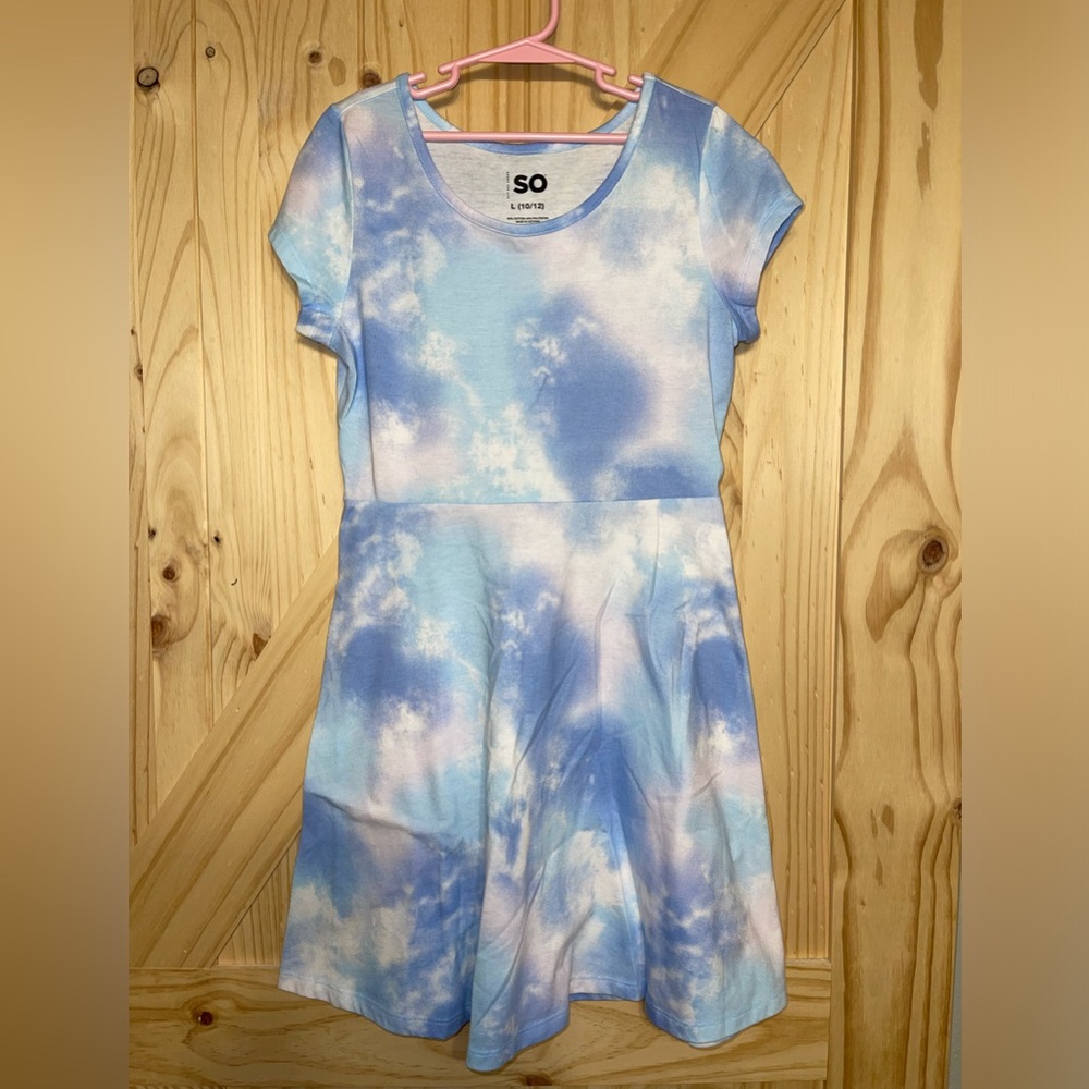 SO Girl’s Blue Tie-Dye Dress